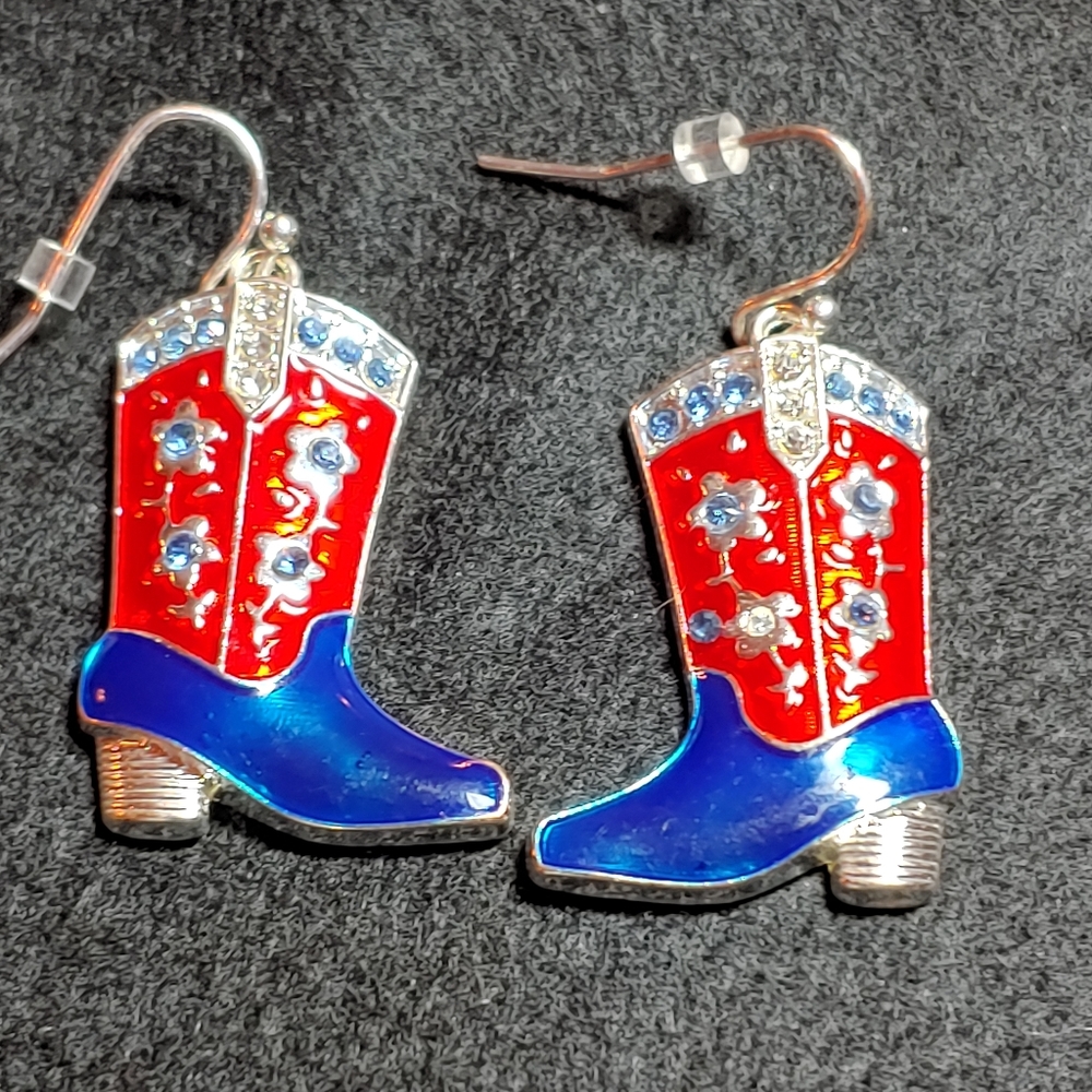 Cowboy boot earrings